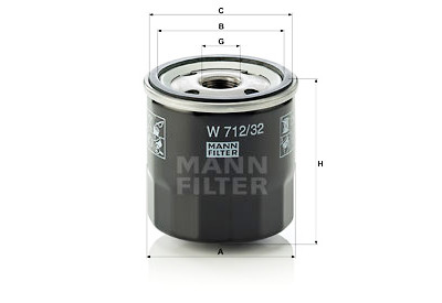 Filtre à huile MANN-FILTER W 712/32