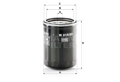 Filtre à huile MANN-FILTER W 815/82