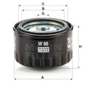 Filtre à huile MANN-FILTER W 86
