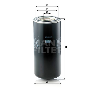 Filtre à huile MANN-FILTER WD 13 145