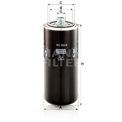 Filtre hydraulique, transmission automatique MANN-FILTER WD 962/9