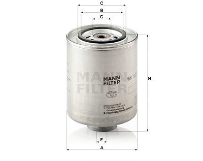 Filtre à carburant MANN-FILTER WK 1123/1