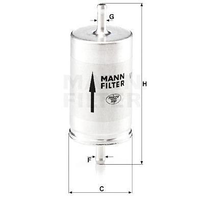 Filtre à carburant MANN-FILTER WK 410