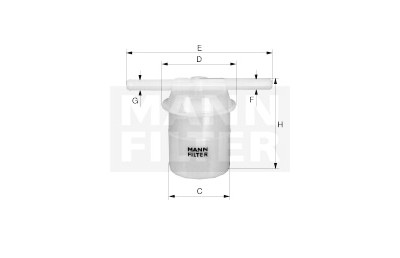 Filtre à carburant MANN-FILTER WK 42/6