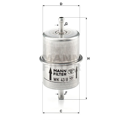 Filtre à carburant MANN-FILTER WK 43/8