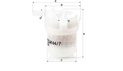Filtre à carburant MANN-FILTER WK 44/7