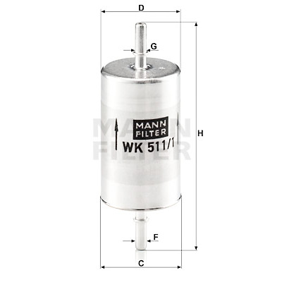 Filtre à carburant MANN-FILTER WK 511/1
