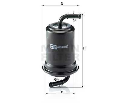 Filtre à carburant MANN-FILTER WK 614/17