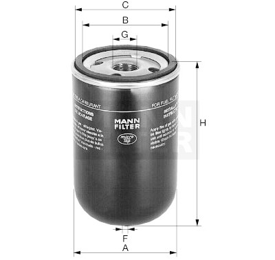 Filtre à carburant MANN-FILTER WK 723/3