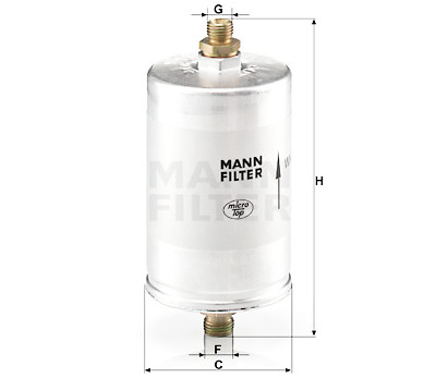Filtre à carburant MANN-FILTER WK 726/2