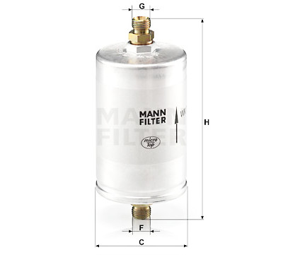 Filtre à carburant MANN-FILTER WK 726/3