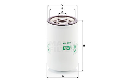 Filtre à carburant MANN-FILTER WK 8001
