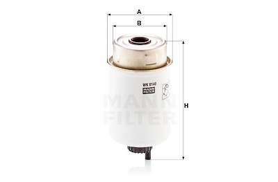 Filtre à carburant MANN-FILTER WK 8140