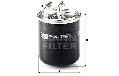 Filtre à carburant MANN-FILTER WK 820