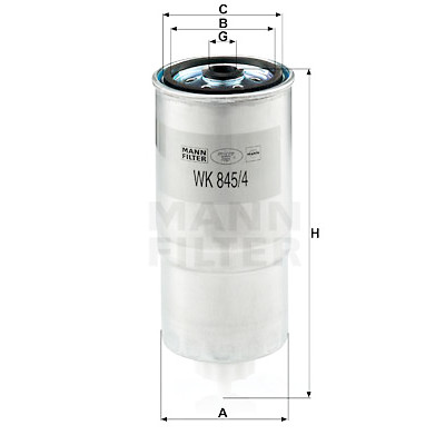 Filtre à carburant MANN-FILTER WK 845/4