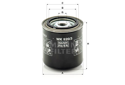 Filtre à carburant MANN-FILTER WK 920/3