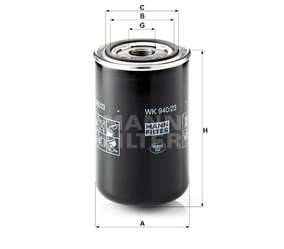 Filtre à carburant MANN-FILTER WK 940/23