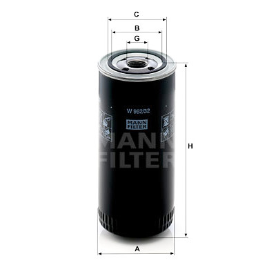 Filtre à huile MANN-FILTER W 962/32