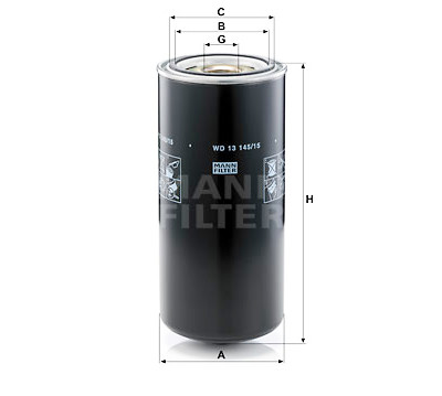 Filtre à huile MANN-FILTER WD 13 145/15