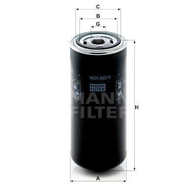 Filtre à carburant MANN-FILTER WDK 962/11