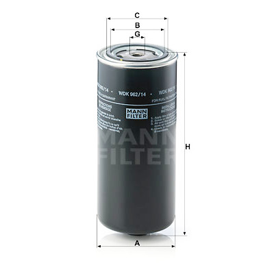 Filtre à carburant MANN-FILTER WDK 962/14