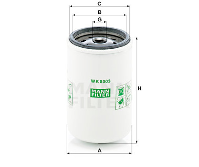 Filtre à carburant MANN-FILTER WK 8003 x