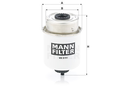Filtre à carburant MANN-FILTER WK 8191