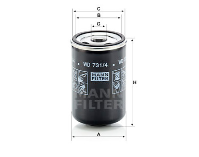 Filtre à huile MANN-FILTER WD 731/4