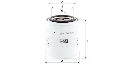 Filtre à carburant MANN-FILTER WK 10 020