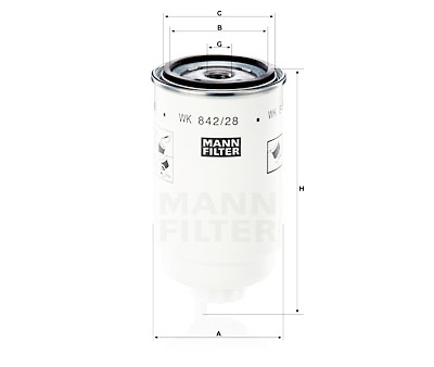 Filtre à carburant MANN-FILTER WK 842/28