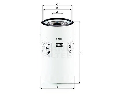 Filtre à huile MANN-FILTER W 1223