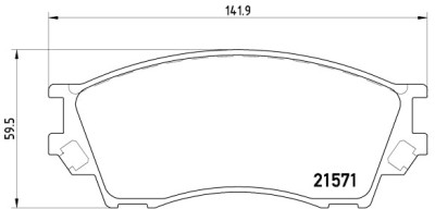 Jeu de 4 plaquettes de frein BREMBO P 49 019