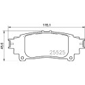 Jeu de 4 plaquettes de frein BREMBO P 83 153