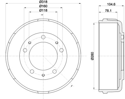 ensemble de tambour de frein