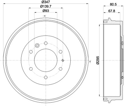 Jeu de tambours de frein HELLA 8DT 355 301-831