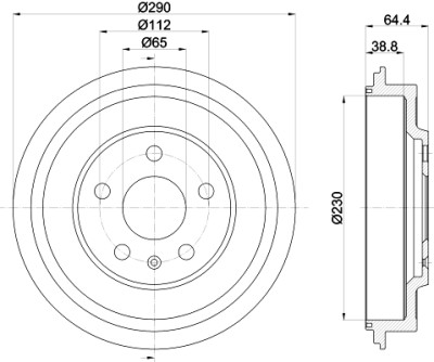 Jeu de tambours de frein HELLA 8DT 355 302-561