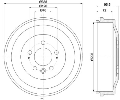 tambour de frein HELLA 8DT 355 303-011