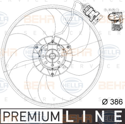 Ventilateur, refroidissement du moteur