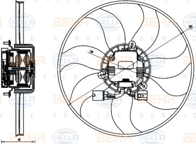 Ventilateur, refroidissement du moteur