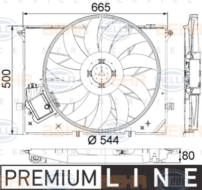 Ventilateur, refroidissement du moteur