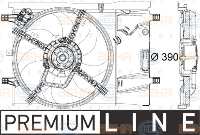 Ventilateur, refroidissement du moteur