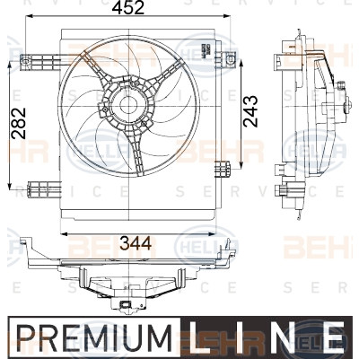 Ventilateur, refroidissement du moteur