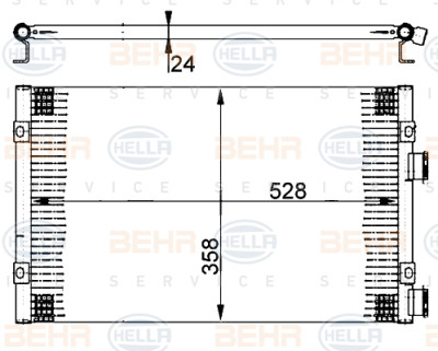 Condenseur, climatisation BEHR HELLA SERVICE 8FC 351 302-241