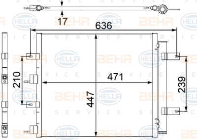 Condenseur, climatisation BEHR HELLA SERVICE 8FC 351 304-181