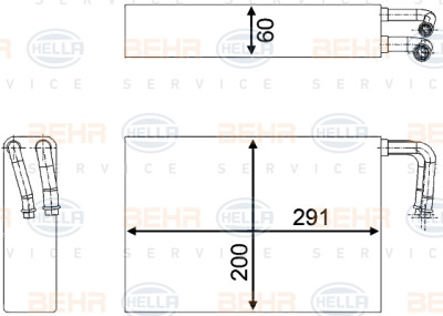 Évaporateur, climatisation BEHR HELLA SERVICE 8FV 351 330-641