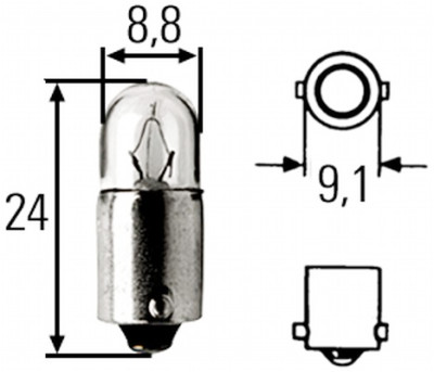 Pack de lampes, éclairage intérieur (10 unités) HELLA 8GP 002 068-241