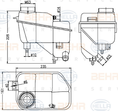 Vase d'expansion, liquide de refroidissement