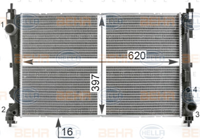 Radiateur, refroidissement du moteur