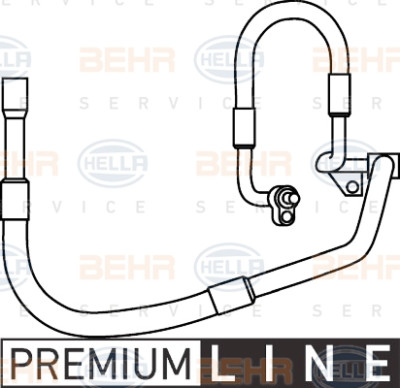 Tubería de alta presión, aire acondicionado BEHR HELLA SERVICE