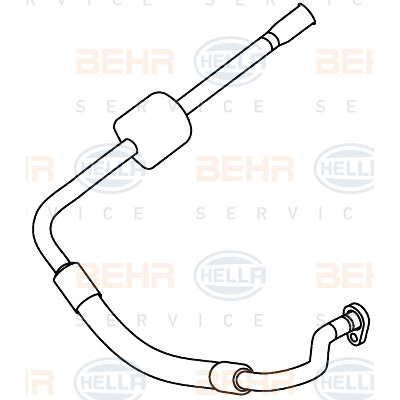 Tubería de baja/alta presión, aire acondicionado BEHR HELLA SERVICE
